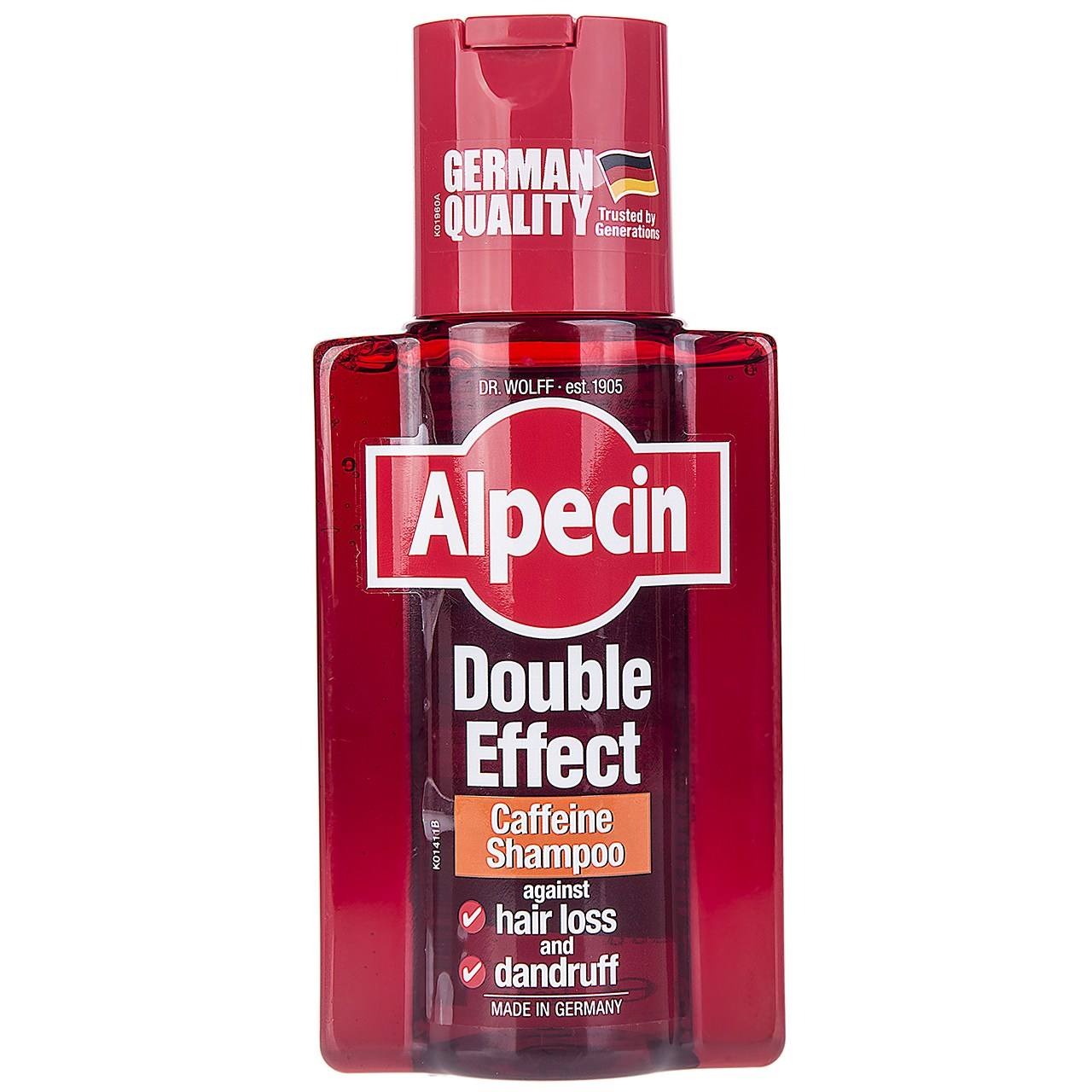 شامپو ضد شوره و تقویت کننده آلپسین مدل Double Effect Caffeine