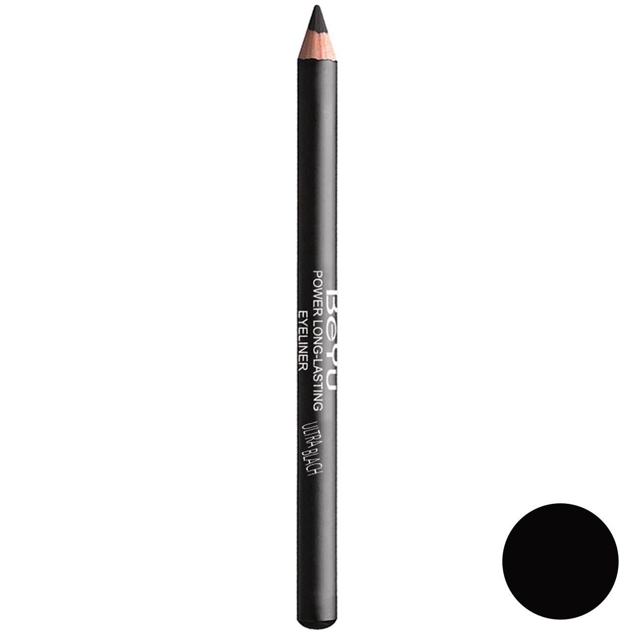  مداد چشم بی یو مدل Power Long Lasting Ultra Black