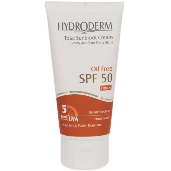 کرم ضد آفتاب رنگی فاقد چربی هیدرودرم مدل Medium Beige SPF50