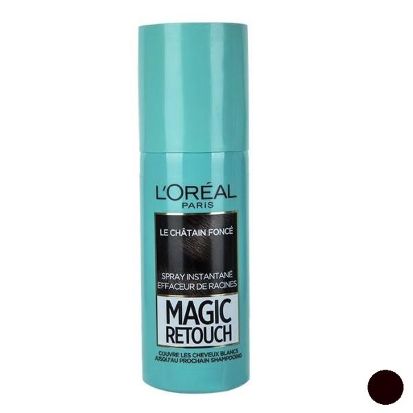 اسپری رنگ مو لورآل مدل Magic Retouch حجم 75 میلی لیتر رنگ قهوه ای تیره
